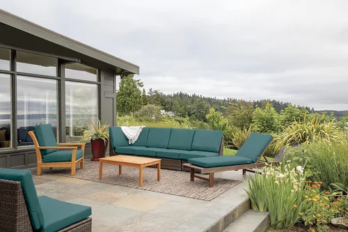 Vista 5 de Cojín Classic Accessories Ravenna almohadón de jardín, para exterior, Verde (Mallard Green)