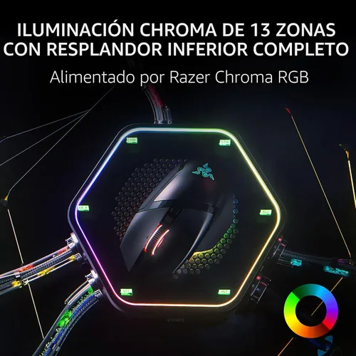 Vista 6 de Razer Basilisk V3 Pro 35K Mouse inalámbrico para juegos: rueda de inclinación HyperScroll - Sensor óptico de 35K DPI Gen 2-13 Controles Negro