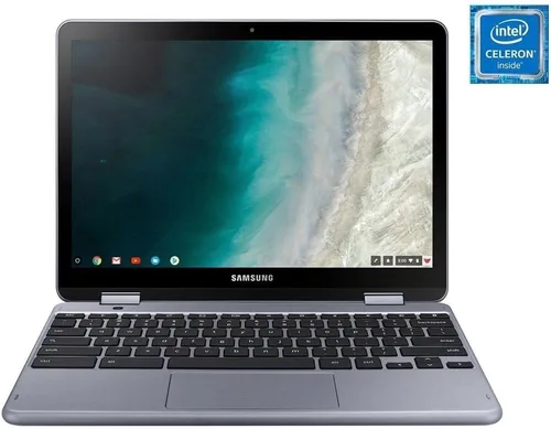 Vista 5 de Samsung - Chromebook con pantalla táctil 2 en 1 de 12,2" Plus - Intel Celeron - Memoria de 4 GB - Memoria flash eMMC de 32 GB - Stealth Silver