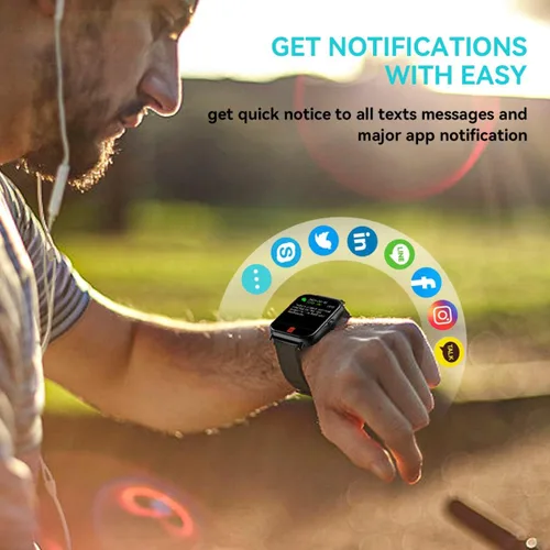 Vista 7 de Relojes inteligentes para hombres y mujeres (respuestahacer llamadas) Reloj inteligente con pantalla táctil de 1.9 pulgadas para teléfonos Android