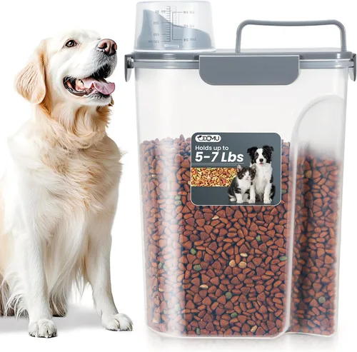 Vista 16 de Recipiente de almacenamiento de alimentos con boquilla grande mejorada de 3 a 5 libras, sin BPA, hermético para almacenar alimentos para mascotas