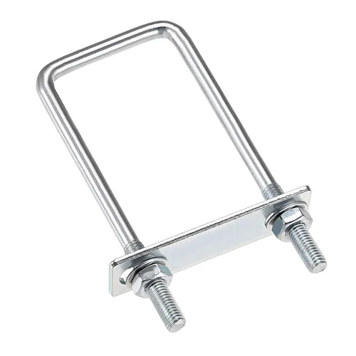 Vista 15 de uxcell Pernos cuadrados en U de 1 "(25 mm) de ancho interior de acero al carbono M8 con tuercas, placa de marco, arandelas redondas