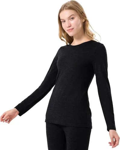 Vista 11 de Merino Protect 100% lana merino capa base mujer ropa interior térmica ligera suave manga larga camisa para senderismo esquí