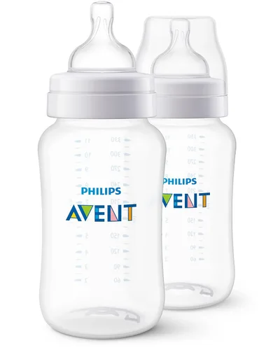 Vista 13 de Philips Avent - Biberón anticólicos con ventilación AirFree, 4 onzas, con flujo de 1 pezones, 0.0 ft+, 2 unidades, transparente, SCY701/92