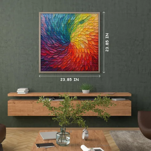 Vista 5 de Rompecabezas Imposible para Adultos 1000 Piezas, Rompecabezas Difíciles y Coloridos Degradados, Rompecabezas de Arcoíris Artísticos y Desafiantes