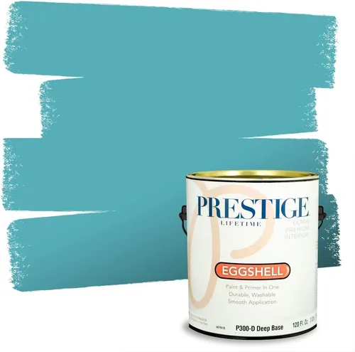 Vista 155 de PRESTIGE Pintura interior e imprimación en uno, salpicaduras acuosas, cáscara de huevo, 1 galón