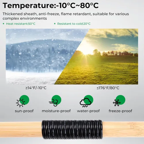 Vista 4 de YOTIGER Cable de Paisaje de Bajo Voltaje Calibre 12 de 100 Pies, Cable de Iluminación de Paisaje de Bajo Voltaje 12/2, Cable de Cobre de 2