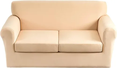 Vista 51 de Fundas elásticas para sofá de 1/2/3 cojines, funda estampada con fundas de cojín de asiento separadas, fundas de sofá lavables, protector de muebles