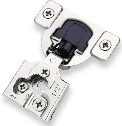 Vista 10 de Decobasics Paquete de 2 bisagras de gabinete de cierre suave, superposición de 1 pulgada para puertas de gabinetes de cocina, bisagras ocultas