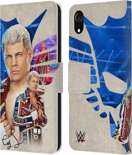 Vista 73 de Head Case Designs Officially Licensed WWE American Nightmare Flag Cody Rhodes Leather Wallet Case Compatible with Apple iPhone 7 Plus/iPhone 8 Plus