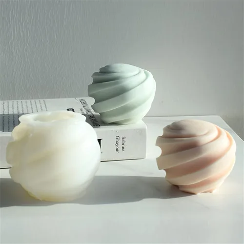 Vista 6 de Screw Ball Candle Silicone Mold Soap Wax Fondant Chocolate Cake Candy Baking Mold Plaster Epoxy Resin Polymer Clay Mould