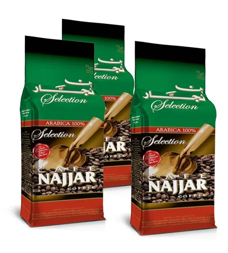 Vista 10 de Cafe Najjar clásico con cardamomo estilo turco, café molido, 1 libra (Líbano)