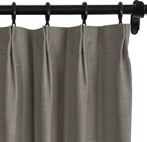 Vista 33 de Fcosie Cortinas plisadas de 50 pulgadas de ancho x 63 pulgadas de largo para cortineros transversales, cortinas de oscurecimiento de habitación