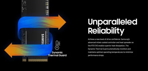 Vista 7 de SAMSUNG (MZ-V7E500BW) 970 EVO SSD 500GB - Unidad interna de estado sólido con interfaz M.2 NVMe con tecnología V-NAND, negro/rojo