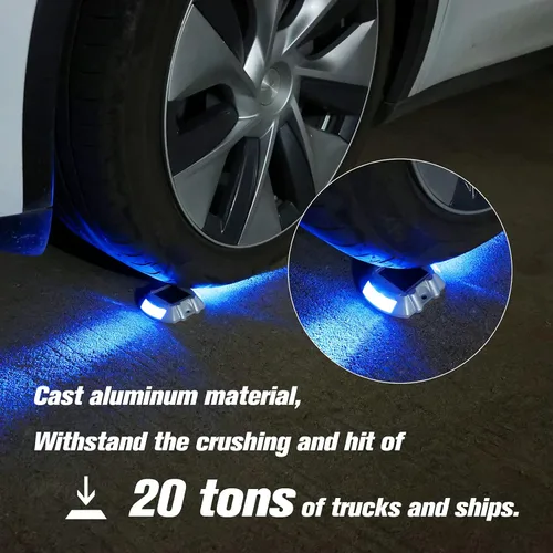 Vista 5 de VOLISUN Luces solares para cubierta, luces de muelle de entrada, paquete de 8 luces LED IP67 impermeables para exteriores, luces de advertencia