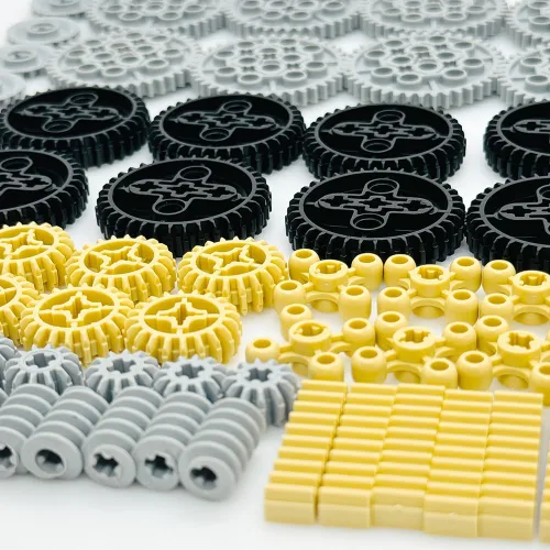 Vista 5 de Miutrue Piezas Técnicas Ruedas Engranajes Bloques de construcción Accesorios Kit de piezas Juguetes de construcción Set para niños mayores de 6 años