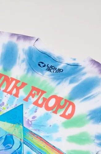 Vista 2 de Liquid Blue Men's Pink Floyd Dark Side Oil Paint Tie Dye Short Sleeve T-Shirt