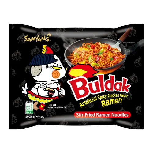 Vista 3 de Samyang Buldak (coreano) Ramen salteado de pollo picante picante (fideos) 4.94 oz (paquete de 20)