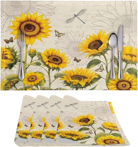 Vista 57 de BIGCARJOB Mantel individual de diseño personalizado, 4 piezas, tapete de mesa resistente al corazón, 12 x 18 pulgadas 1-diseño personalizado
