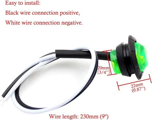 Vista 6 de Luces LED para barco marino impermeables (5 rojas + 5 verdes), luces de cortesía submarinas y de cubierta, 12V para yate, barco, pesca, pontón