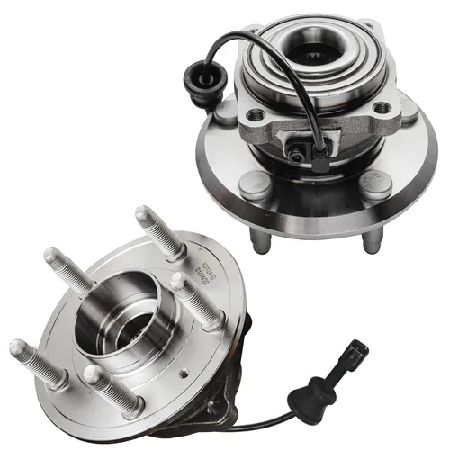 Vista 100 de Detroit Axle - 2 bujes de rodamiento de rueda traseros para Suzuki Aerio 2002-2007, Suzuki Esteem 1995-2002, 2 rodamientos de rueda completos