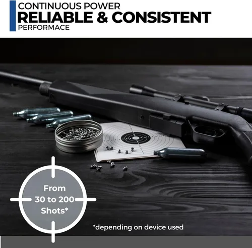Vista 4 de ICO 12 Gram Co2 Cartridges Non-Threaded, CO2 cartridges BB Gun, CO2 BB Pistol, Airsoft Pistol, and Paintball Markers