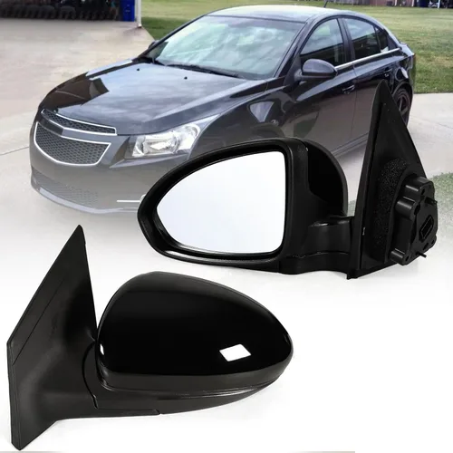 Espejo lateral izquierdo del conductor compatible con Chevy Cruze Sedan/Hatchback 2011-2015 con cristal eléctrico sin calefacción, sin señal de