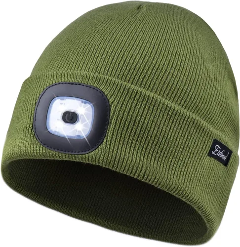 Vista 4 de Etsfmoa Gorro unisex con la luz, regalos para hombres, papá, padre, gorras recargables por USB