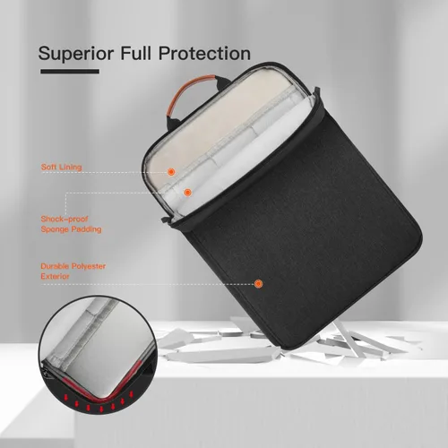 Vista 35 de Bolsa de transporte para iPad de 11 pulgadas para iPad Pro 11 M5 M4 y iPad Air 11 M3 M2, iPad A16 con teclado mágico, funda protectora de viaje