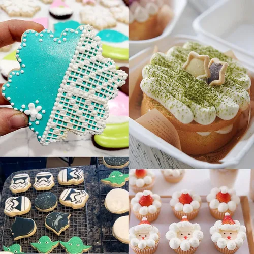 Vista 3 de Royal Icing - Juego de bolsas y puntas con 6 puntas pequeñas para escribir, decoración de galletas de azúcar, macarrones, 1 bolsa de glaseado