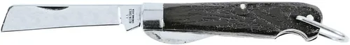 Vista 9 de Klein Tools Cuchillo de bolsillo 1550-4, cuchillo de electricistas con hoja de corte Hawkbill de 3 pulgadas de acero al carbono