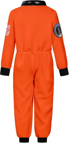 Vista 2 de Sersllta Disfraz de astronauta para niños, piloto espacial de la NASA, disfraces de cumpleaños de Halloween