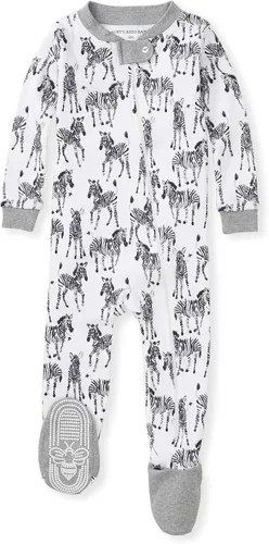 Vista 5 de Burt's Bees Baby Baby Boys' Unisex Pajamas, Zip-front Non-slip Footed Sleeper Pjs, Organic Cotton Jungla Toucan