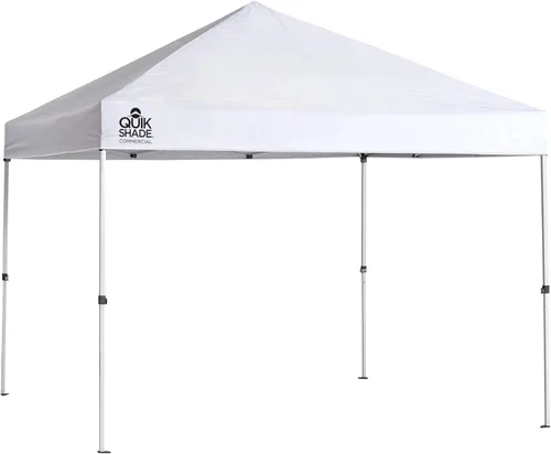 Quik Shade Commercial C100 10x10 pies Toldo instantáneo con panel de pared–color blanco