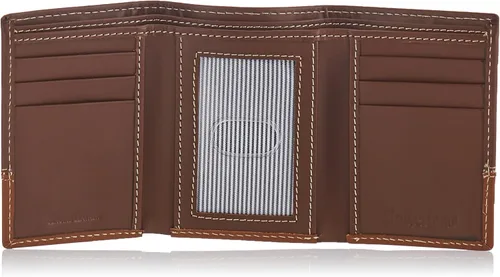 Vista 5 de Timberland - Cartera triple de cuero para hombre con ventana para tarjeta de identificación