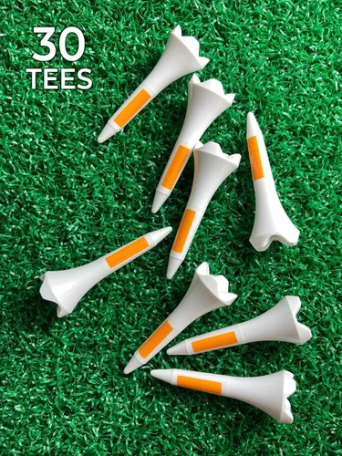 Vista 3 de PrideSports PTS Tees de Golf de Plástico 30 unidades, 3,8 cm El tee de plástico #1 en el tour Mejor para hierros, híbridos y maderas