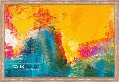 Vista 10 de Poster Palooza 3x3 Inch Traditional Antique Silver Complete Wood Square Picture Frame with UV Acrylic Plexiglass, Foam Board Backing & Hardware