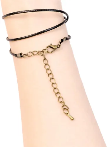 Vista 6 de Juego de 580 piezas de accesorios para fabricación de joyas, incluye 250 conectores de anillo de salto abiertos, 250 tapas de extremo de cable