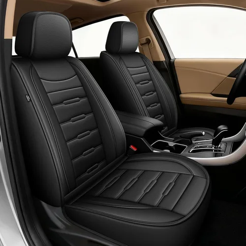 Vista 30 de Funda de asiento de piel sintética compatible con Honda Civic 2003-2015/2022-2025 2026, protector de asiento de automóvil compatible con bolsa