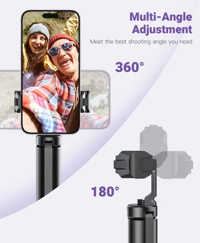 Vista 3 de Anozer Mini Tripod with Universal Phone Holder & Cold Shoe, Lightweight Phone Stand & Camera Tripod, Compatible with iPhone 14 Pro Max/14 Pro