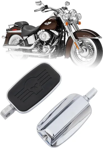 Vista 9 de Kinglemc Estribera de Pasajero Trasero Reposapiés de Pasajero Plataforma para Harley Dyna Electra Glide Road Electra RoadKing Fatboy Sportster 883