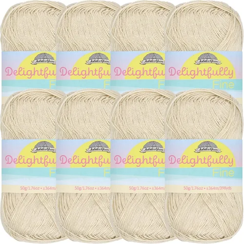 Vista 20 de JubileeYarn - Ovillo de hilo deliciosamente fino, 1.76 oz/madeja de rayón de bambú, color rosa polvo, 4 madejas