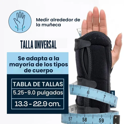 Vista 2 de ComfyBrace® Muñequera para túnel carpiano - con férula y almohadilla para la palma - (ajustable y se adapta a ambas manos) - para soporte, túnel