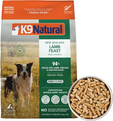 Vista 12 de K9 Natural Carne Liofilizada para Perros, Comida Completa Natural de Alta Carne o Aditivo para Comida para Perros, Carne Alimentada con Pasto