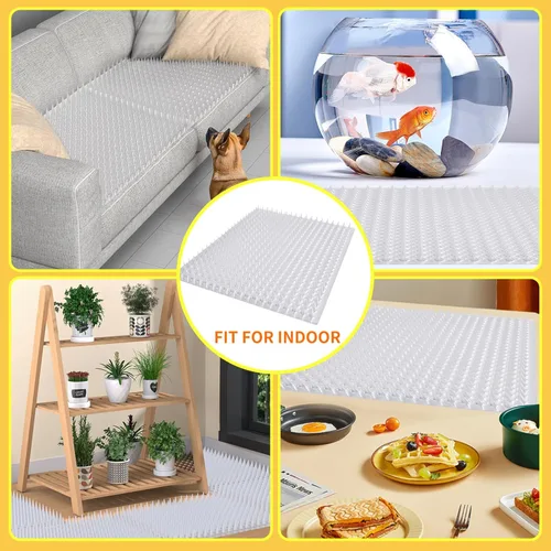 Vista 6 de Mardili Tapete repelente para gatos y perros, para exteriores e interiores, juego de 8 alfombrillas para jardín