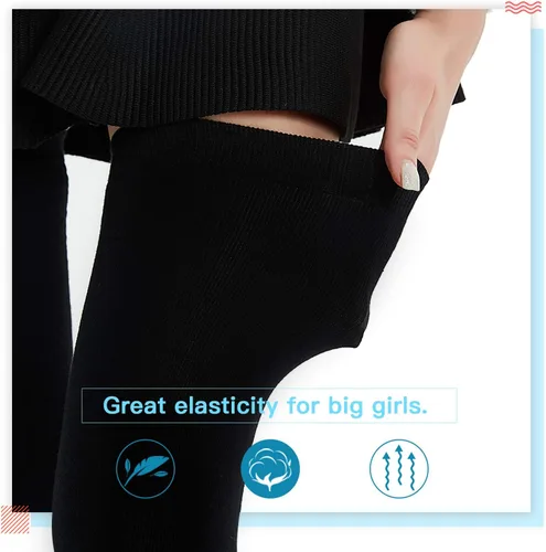 Vista 4 de Kayhoma Extra Long Cotton Stripe Thigh High Socks Over the Knee High Stockings