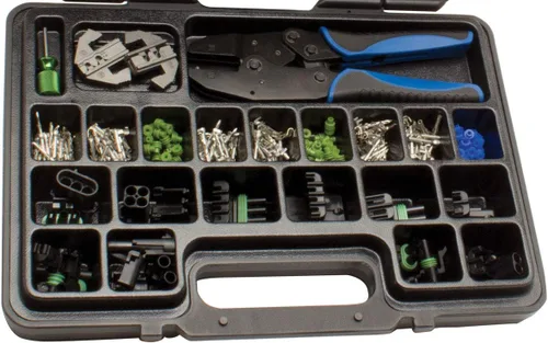 Vista 3 de Eastwood Crimp-Right - Kit de crimpado de conector hermético para virola de crimpado, alicates de crimpado, pelacables y conectores Kit