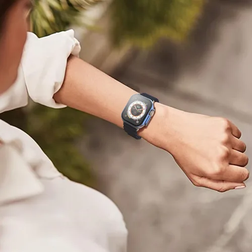 Vista 6 de Misxi - Juego de 2 fundas rígidas de policarbonato y protector de pantalla de vidrio templado compatibles con Apple Watch Ultra 3 (2025) / Ultra 2