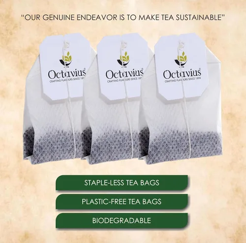 Vista 26 de Octavius Paquete de muestra de té Surtido de tés verdes Té verde de anís canela 50 bolsas de té de doble cámara envueltas Paquete variado
