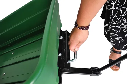 Vista 2 de Carro de jardín Camión volquete con rueda de aire para jardines, granjas, etc (verde)